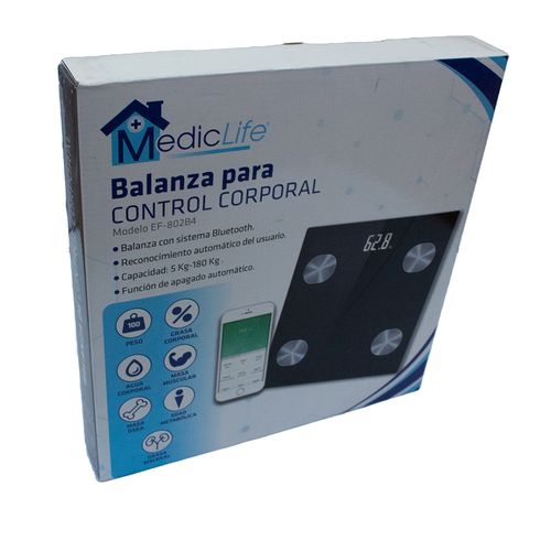 Balanza Control Grasa Bluetooth Negr 806