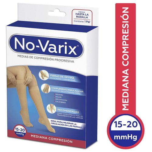 Media De Compresión Rodilla No-Varix® Transparente Mujer 15-20 Mmhg