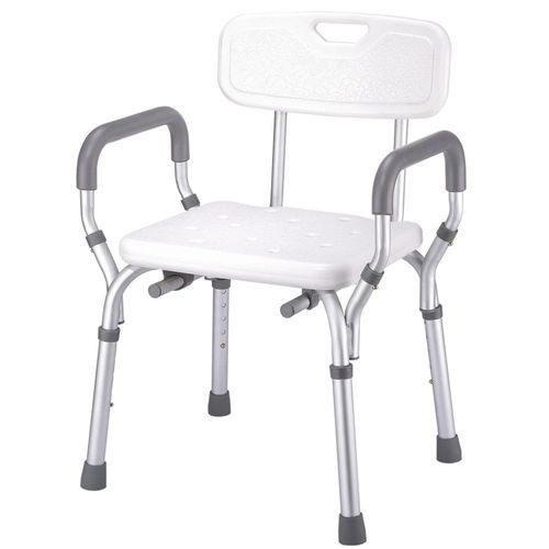 Silla De Baño Blanca Con Apoya Brazos